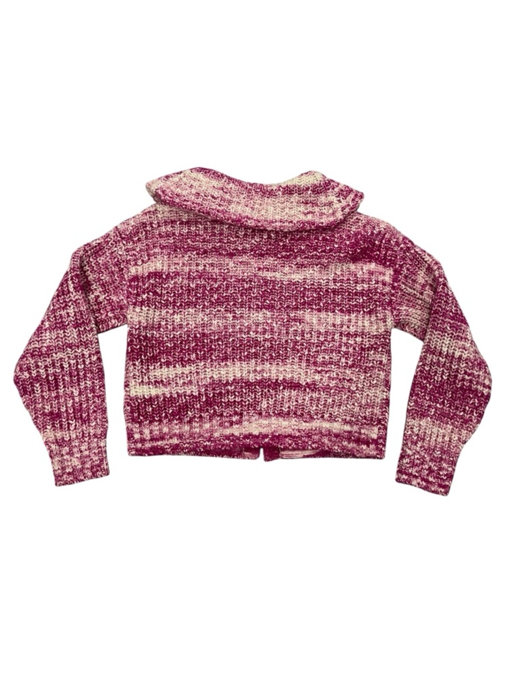 Sundance Women’s Chunky Knit Cardigan Pink Zip Shawl Collar Cozy L - Picture 3 of 4